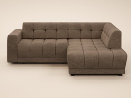 SOLACE+CO Asta 3-Seater Right Corner Sofa Brown Fabric - thumbnail 4