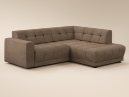 SOLACE+CO Asta 3-Seater Right Corner Sofa Brown Fabric - thumbnail 3