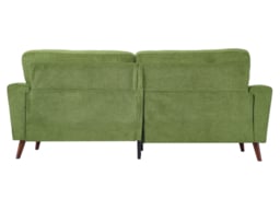 Living & Home 2 Seater Chenille Sofa with Cushions-Green - thumbnail 4