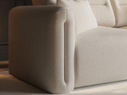 SOLACE+CO Mabel 3 Seater Sofa Beige Chenille - thumbnail 3