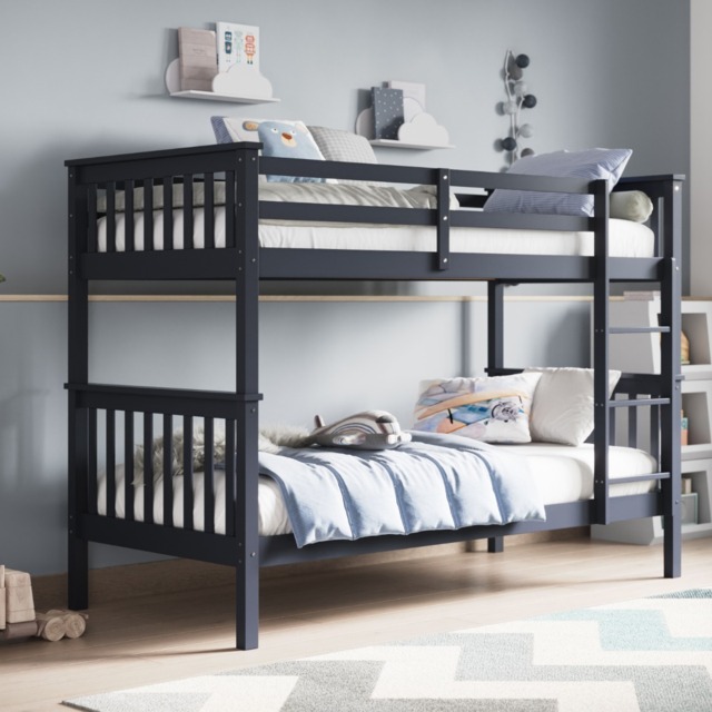 Flair Zoom Wooden Detachable Bunk Bed Grey - image 1