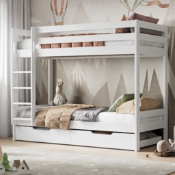 Noomi Nora Solid Wood Bunk Bed White (FSC-Certified) - thumbnail 1