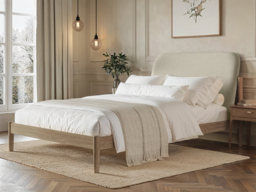 Flair Dahlia Pillowback Wooden Bed Frame-Double - thumbnail 1
