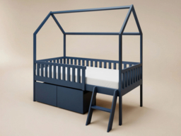 Flair Explorer Single Mid Sleeper Bed with Toy Box Navy - thumbnail 4