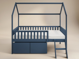 Flair Explorer Single Mid Sleeper Bed with Toy Box Navy - thumbnail 3