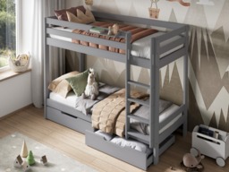 Noomi Nora Solid Wood Bunk Bed Grey (FSC-Certified) - thumbnail 5