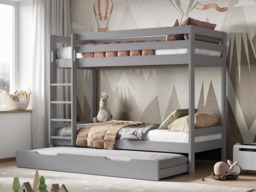 Noomi Nora Solid Wood Bunk Bed Grey (FSC-Certified) - thumbnail 2