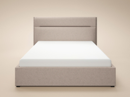 SOLACE+CO Nela Ottoman Bed Woven Fabric Beige Kingsize - thumbnail 6