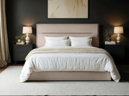 SOLACE+CO Nela Ottoman Bed Woven Fabric Beige Kingsize - thumbnail 3