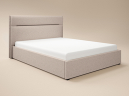 SOLACE+CO Nela Ottoman Bed Woven Fabric Beige Kingsize - thumbnail 5