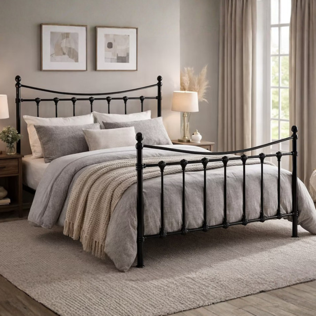 Time Living Florida Bed Frame-Black -Single - image 1