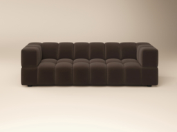 SOLACE+CO Jenson 4 Seater Cloud Bubble Sofa Brown Velvet - thumbnail 4