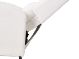 Living & Home Single Recliner Armchair with Massage and Heat Linen Push Back Reclining Chair Cream - thumbnail 6