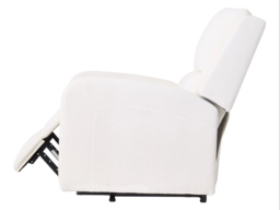 Living & Home Single Recliner Armchair with Massage and Heat Linen Push Back Reclining Chair Cream - thumbnail 4