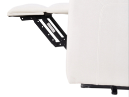 Living & Home Single Recliner Armchair with Massage and Heat Linen Push Back Reclining Chair Cream - thumbnail 7