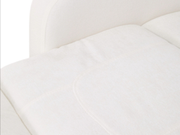 Living & Home Single Recliner Armchair with Massage and Heat Linen Push Back Reclining Chair Cream - thumbnail 2