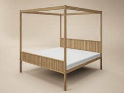 Flair Maddy 4 Poster Bed Frame Solid Pine Natural SuperKing - thumbnail 3