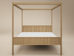 Flair Maddy 4 Poster Bed Frame Solid Pine Natural SuperKing - thumbnail 4