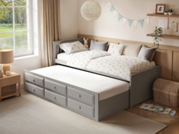 Flair Montana Captain's Bed with Drawers & Trundle Grey - thumbnail 3