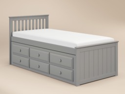 Flair Montana Captain's Bed with Drawers & Trundle Grey - thumbnail 5