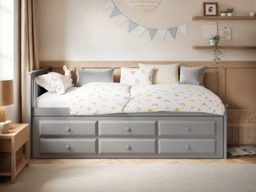 Flair Montana Captain's Bed with Drawers & Trundle Grey - thumbnail 2