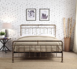 Flintshire Furniture Cilcain Metal Bed Frame-Bronze-Double - thumbnail 5