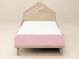 Flair Noah Single Bed-Oak & Pink - thumbnail 5
