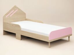 Flair Noah Single Bed-Oak & Pink - thumbnail 4