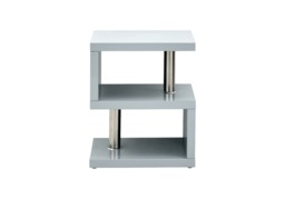 GFW Polar High Gloss LED Side Table-Grey - thumbnail 2