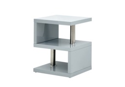 GFW Polar High Gloss LED Side Table-Grey - thumbnail 3