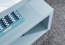 GFW Polar High Gloss LED Side Table-Grey - thumbnail 4
