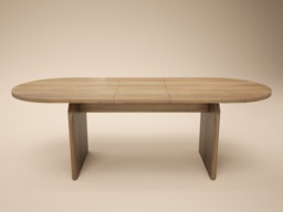 SOLACE+CO Varm Oval Extendable Dining Table Wood Effect Ribbed Oak - thumbnail 7