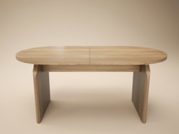 SOLACE+CO Varm Oval Extendable Dining Table Wood Effect Ribbed Oak - thumbnail 6