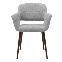Living & Home Set of 2 Linen Dinning Chairs with Metal Legs - thumbnail 7
