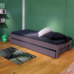 Mathy by Bols Paul Single Bed Frame-Cuberdon Purple