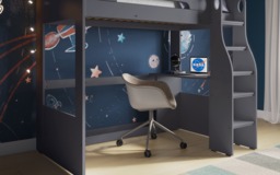 Flair Cosmic High Sleeper with Desk Grey - thumbnail 4