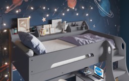 Flair Cosmic High Sleeper with Desk Grey - thumbnail 3