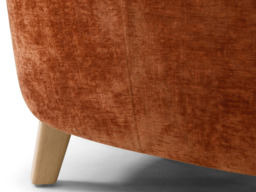 " Kyoto Jules Tub Accent Chair with Curved Back Terracotta" - thumbnail 5