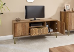 GFW Orleans 1 Drawer TV Unit Mango Effect - thumbnail 2