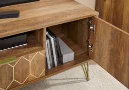 GFW Orleans 1 Drawer TV Unit Mango Effect - thumbnail 3
