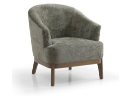 Kyoto Ella Tub Chair with Curved Arms Olive Chenille - thumbnail 3