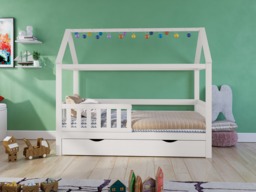 Noomi Alisa Solid Wood House Bed White (FSC-Certified) - thumbnail 3
