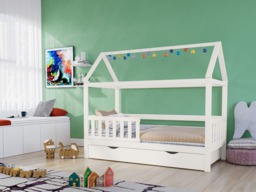 Noomi Alisa Solid Wood House Bed White (FSC-Certified) - thumbnail 2