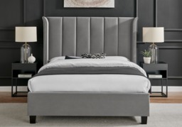 Limelight Polaris Recycle Fabric Bed Frame-Silver-Double - thumbnail 2