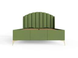 GFW Pettine End Lift Ottoman Storage Bed-Green-Double - thumbnail 7