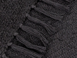 "Yard Candar Textured Boucle Throw 130x170cm-Black " - thumbnail 4