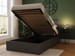 GFW End Lift Ottoman Storage Bed-Single-Grey Fabric - thumbnail 3