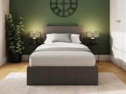 GFW End Lift Ottoman Storage Bed-Single-Grey Fabric - thumbnail 2