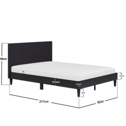 Flair Leto Kingsize Faux Leather Bed Frame Frame Brown - thumbnail 6