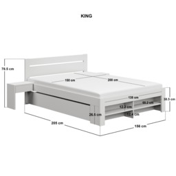 Noomi Pradis Double Storage Bed White (FSC-Certified) - thumbnail 6
